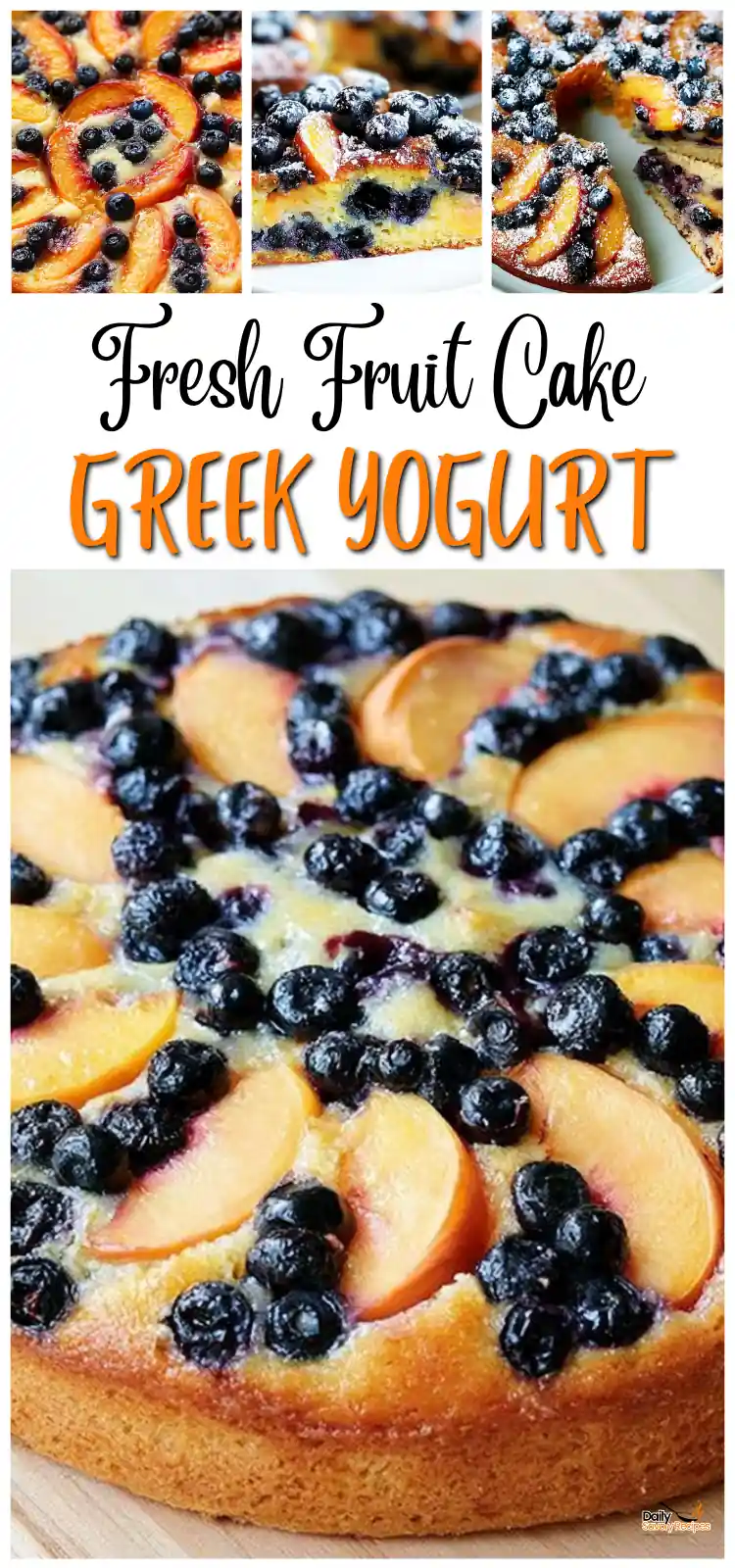 Peach and Blueberry Greek Yogurt Cake for Summer Baking 36 Peach and Blueberry Greek Yogurt Cake recipe with fresh peaches, blueberries, and Greek yogurt