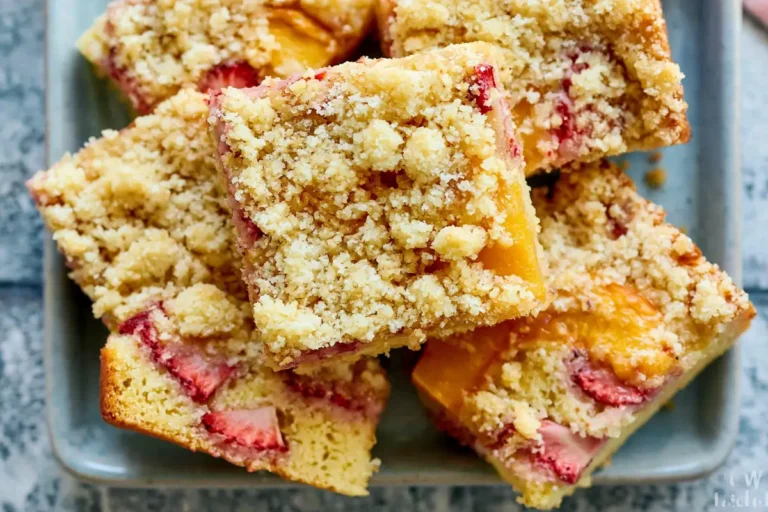 Chef Taha Ayad's Recipe Strawberry Peach Buckle with Golden Streusel Topping