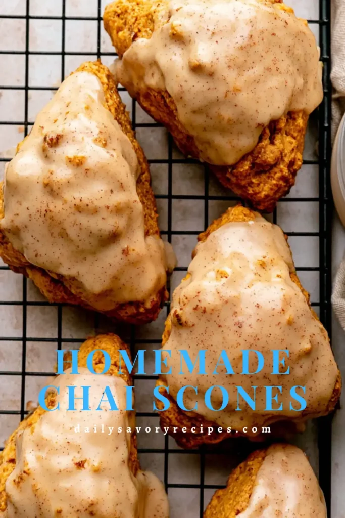 Homemade Chai Scones with a Thick Maple Chai Glaze 11 Homemade chai scones recipe with thick maple chai glaze
