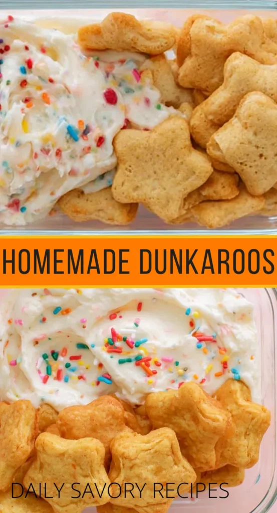 Homemade Dunkaroos with Crisp Graham Cookies and Sprinkle Frosting 15 Homemade Dunkaroos recipe with crisp cinnamon graham cookies and rainbow sprinkle frosting