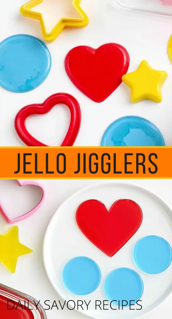 Jello Jigglers: A Firm, Colorful Finger Snack for Parties 5 Jello Jigglers recipe featuring firm colorful gelatin shapes for parties
