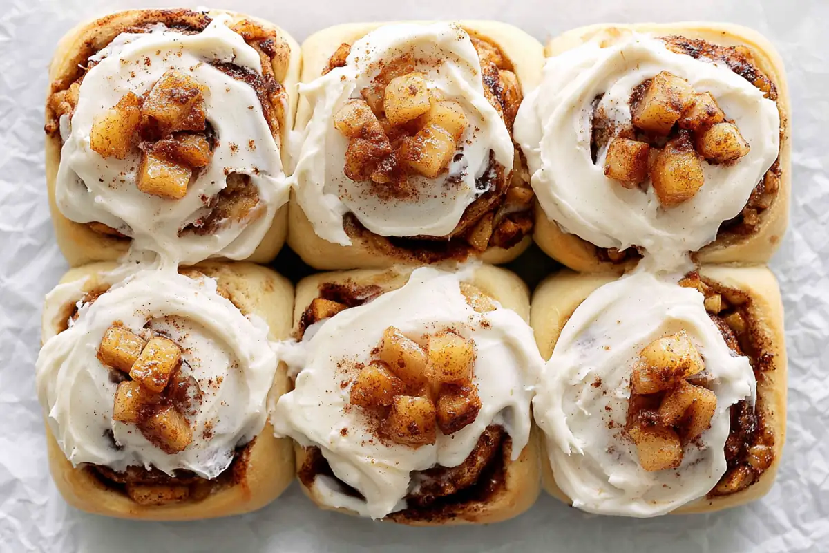 Chef Taha Ayad's Recipe Apple Cinnamon Rolls with Maple Cream Cheese Frosting