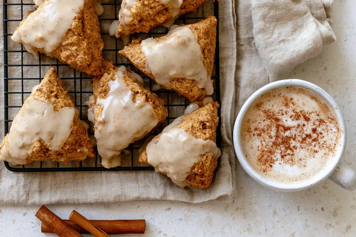 Homemade Chai Scones with a Thick Maple Chai Glaze 1 Chef Taha Ayad's Recipe Homemade Chai Scones with Thick Maple Chai Glaze