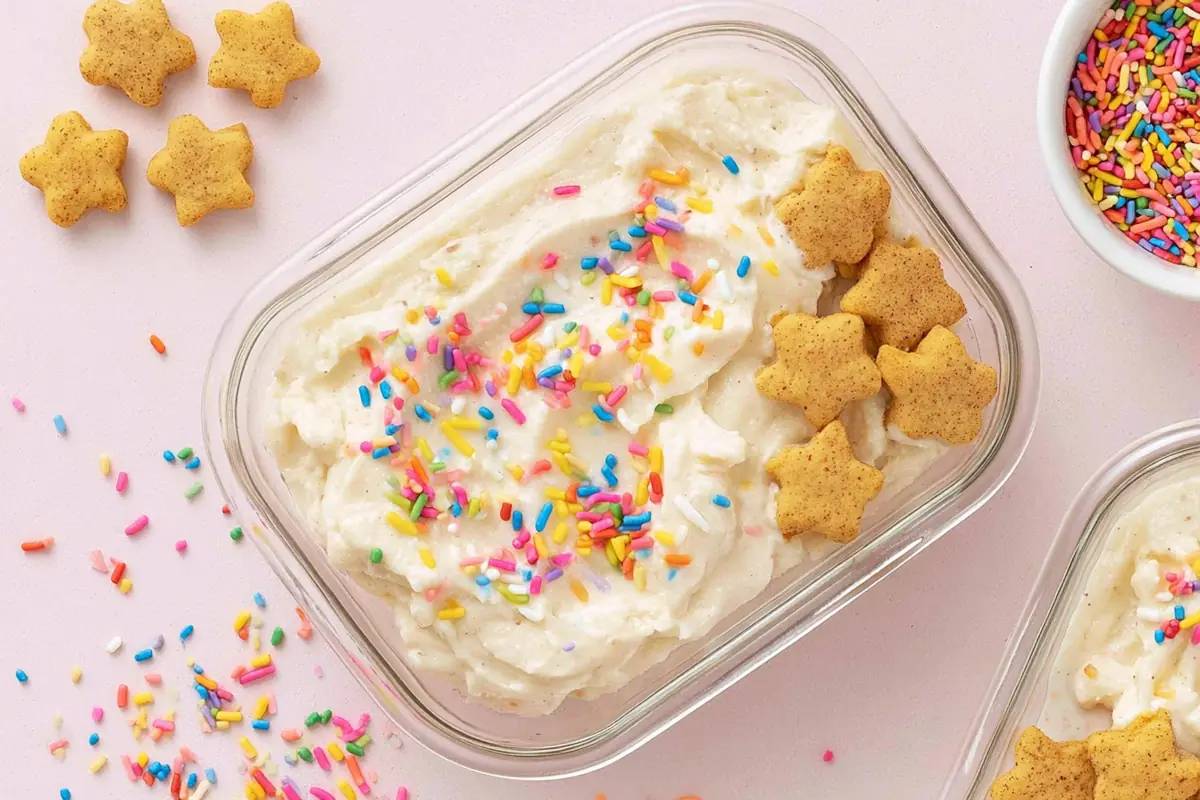 Homemade Dunkaroos with Crisp Graham Cookies and Sprinkle Frosting 1 Chef Taha Ayad's Recipe Homemade Dunkaroos with Crisp Graham Cookies and Sprinkle Frosting