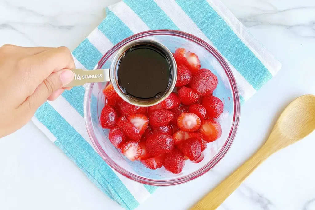 Strawberry Fruit Roll-Ups with Just 3 Simple Ingredients 5 Smooth strawberry puree spread on a sheet pan for Strawberry Fruit Roll-Ups